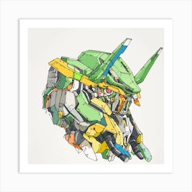 Gundam Head Art Print