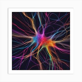 Colorful Neural Network 2 Art Print