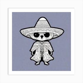 Day Of The Dead Cat Art Print