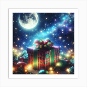 Gift Under The Moon Art Print