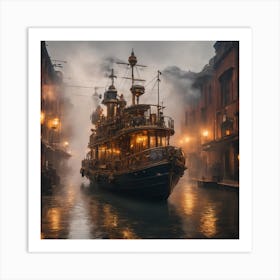 Steamship Art Print