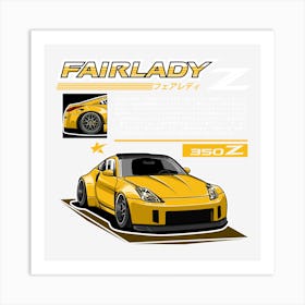 Fairlady Z Yellow Art Print