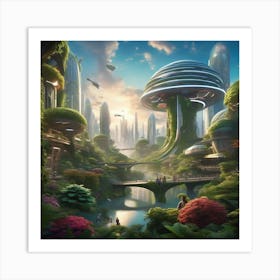 A.I. Blends with nature 6 Art Print