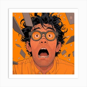 Man With Glasses 2 Art Print