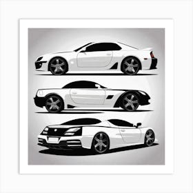 Three Sports Cars Art Print