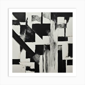 Black and White Abstract Art 9 Art Print