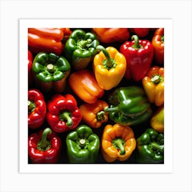 Colorful Peppers 36 Art Print