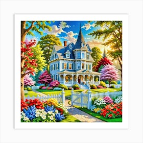 House In The Garden Art Print