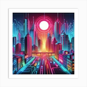 Futuristic City 8 Art Print