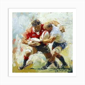 Rugby Players In Action 7 Art Print