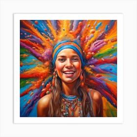 Colorful Girl Art Print