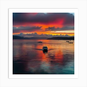 Sunset In Scotland 4 Art Print