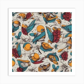 Parrots Art Print