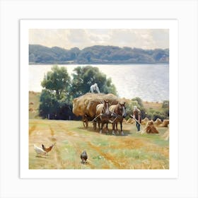 Hay Wagon Art Print