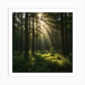 Sunrise In The Forest 11 Art Print