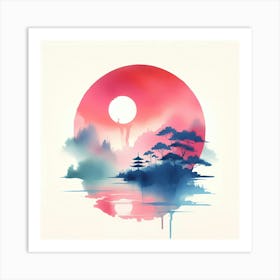 Asian Sunset Art Print