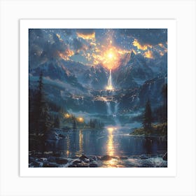 Night In The Mountains Art Print