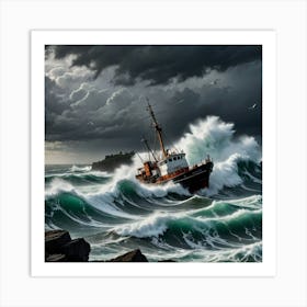 Sea's Fury, Sky's Grace Art Print