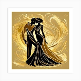 Elegant Dancers Art Print