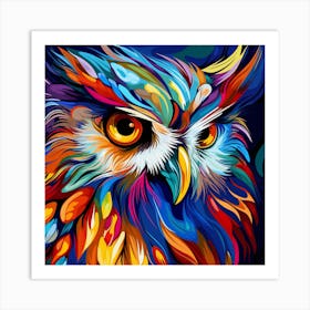 Colorful Owl 11 Art Print