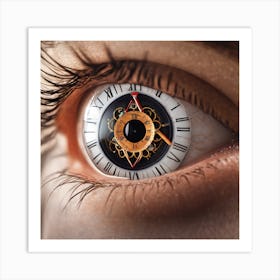 Clock In The Eye Art Print