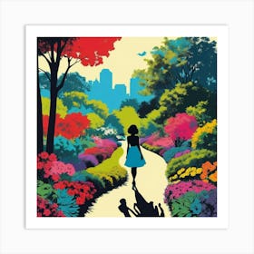 Girl In The Park Art Print