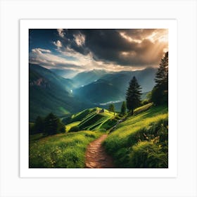 Path To The Mountains 1 Art Print