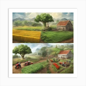 Country cottage  Art Print