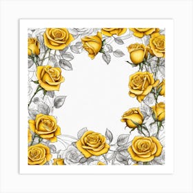 Yellow Roses 17 Art Print