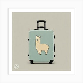 Alpaca suitcase #1 Art Print