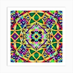 Psychedelic Mandala 6 Art Print