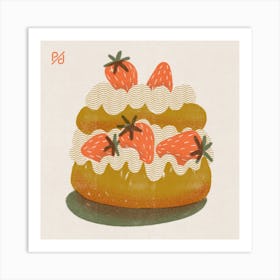 Strawberry Shortcake Square Art Print