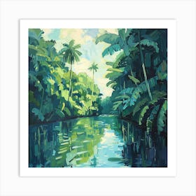 River In The Jungle 1 Art Print