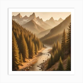 Sunrise At The Alps Art Print