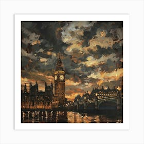 Big Ben At Sunset 2 Art Print