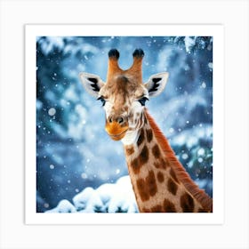 Firefly Whimsical Winter Wonderland With Cheerful Giraffe 42060 (2) Art Print