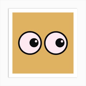 I See You Eyes Mustard Yellow Art Print