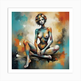 Sitting Muse Abstract Art Print 0 Art Print