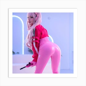 Pink Latex Art Print