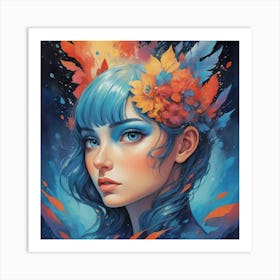 A Hand Painted Unique Illustration That Merges 3 Art Print