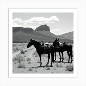 Horses In The Desert 2 Art Print