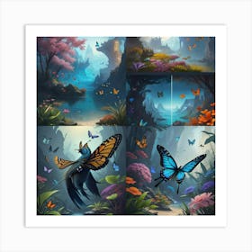 Butterfly Forest Art Print