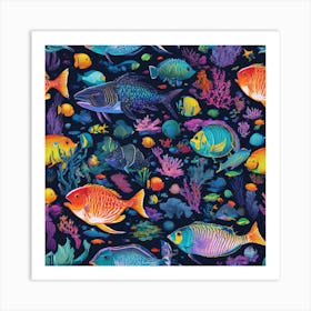 Tropical Fishes Art Print