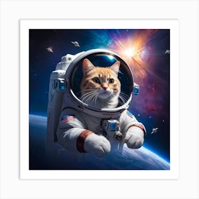 Cat In Space Art Print