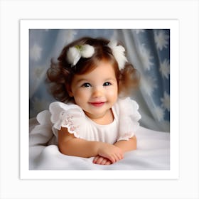 Portrait Baby Innocent Cute Adorable Precious Tiny Joyful Playful Smiling Cherubic Sweet (11) Art Print