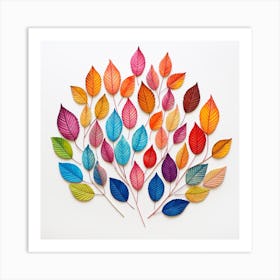 Colorful Leaves Art Print