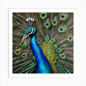 Peacock Blue Art Print