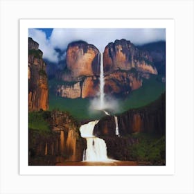 Waterfall In Argentina Art Print