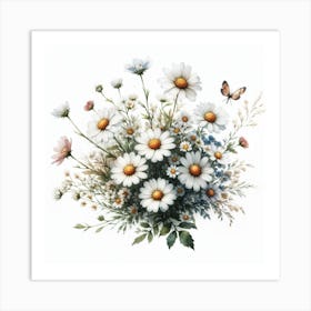 Flowers of Daisies 2 Art Print