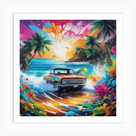 'Hawaiian Truck' Art Print